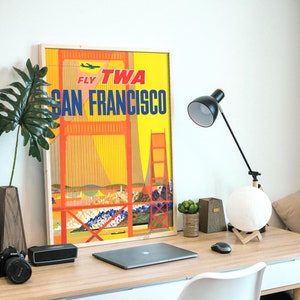 San Francisco, cartel publicitario vintage de 1957, archivo digital listo para DESCARGAR E IMPRIMIR.