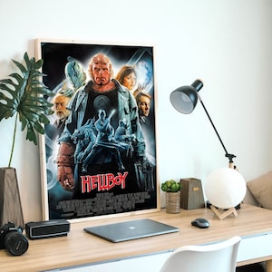 Hellboy, cartel original de la película de ciencia ficción/cómic estadounidense de 2004, archivo digital HQ, listo para DESCARGAR E IMPRIMIR