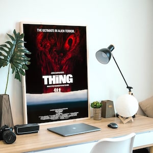 The Thing, digital poster, 1982 science fiction horror film, downloadable, printable HQ file