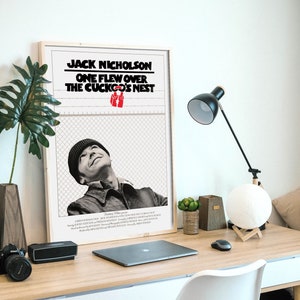 One Flew Over the Cuckoo&#39;s Nest, 1975 American psychological comedy drama film, HQ digital poster file ready to DOWNLOAD & PRINT
