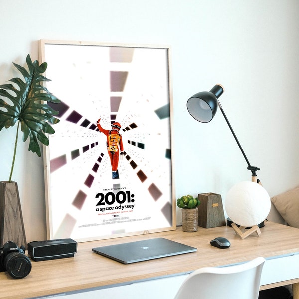 2001 A Space Odyssey, 1968 epic science fiction film, digital poster, download & print instantly