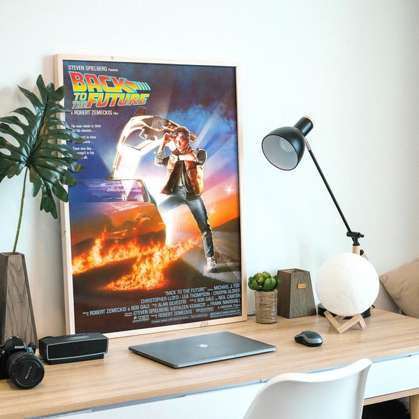 Retour vers le futur, affiche originale, impression numérique, téléchargement et impression instantanée, film de science-fiction de 1985