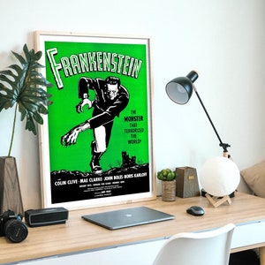 Frankenstein, poster originale del film horror di fantascienza americana del 1931 completamente restaurato/digitalizzato in file HQ pronto per SCARICARE E STAMPARE