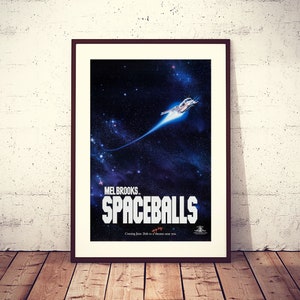 Spaceballs, póster original, película de ciencia ficción cómica satírica estadounidense de 1987, archivo HQ, descargar e imprimir al instante