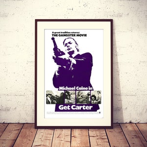 Ottieni Carter, film poliziesco britannico del 1971, poster HQ, file digitale, pronto per SCARICARE E STAMPARE
