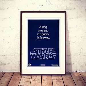 Star Wars: A New Hope, cartel original de la película épica de aventuras de ciencia ficción de 1977, póster de archivo digital, listo para DESCARGAR E IMPRIMIR
