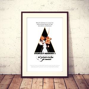 A Clockwork Orange, poster originale del film poliziesco distopico del 1971, file HQ, pronto per SCARICARE E STAMPARE + una versione senza testo