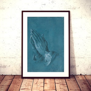 Praying Hands, 1508 Albrecht Dürer classic artwork drawing on paper, HQ digital file poster ready to DOWNLOAD & PRINT