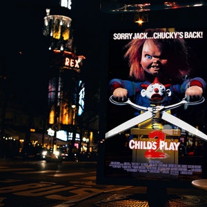 Child's Play 2, película de terror estadounidense de 1990, póster de archivo digital listo para DESCARGAR E IMPRIMIR.