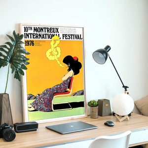 Montreux 1976, manifesto originale del festival jazz, file HQ scaricabile e pronto per la stampa immediata!