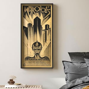 Metropolis, 1927 deutsches expressionistisches Science-Fiction Drama-Plakat, digitale Datei, sofort HERUNTERLADEN & AUSDRUCKEN!