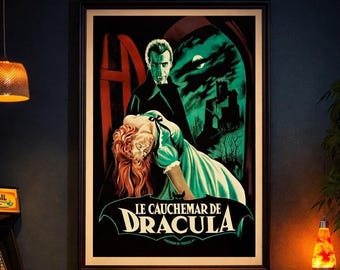 Horror of Dracula 1950s Film Poster: British Gothic Art (Digital Download)