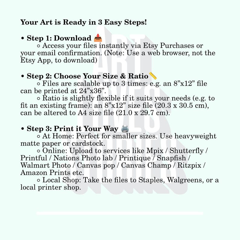 The image is ready in 3 easy steps!