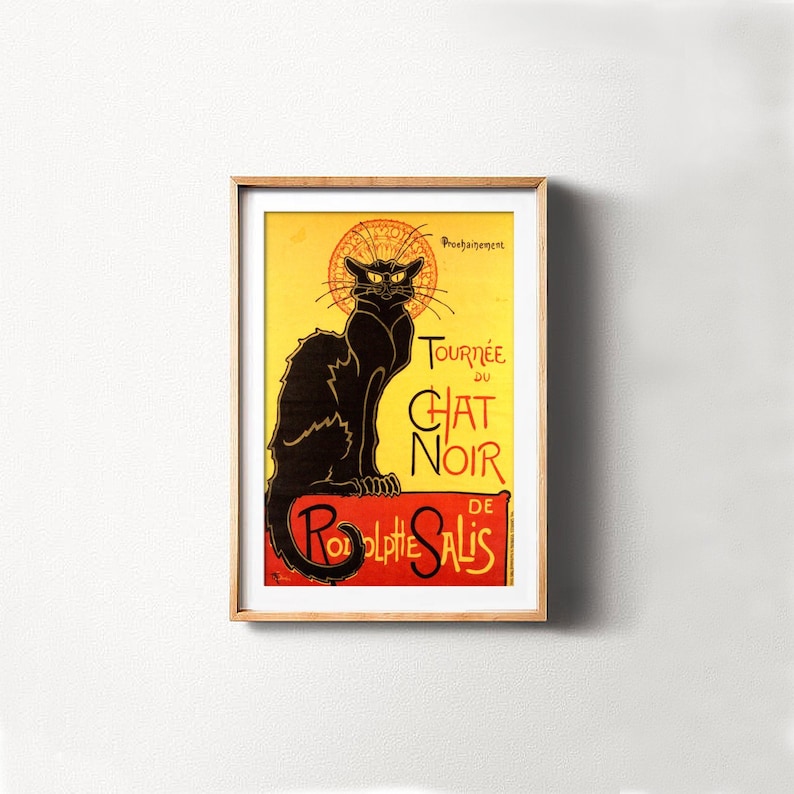 digital poster The Black Cat instantly downloadable Le Chat Noir a nineteenth-century entertainment establishment wall art decoration