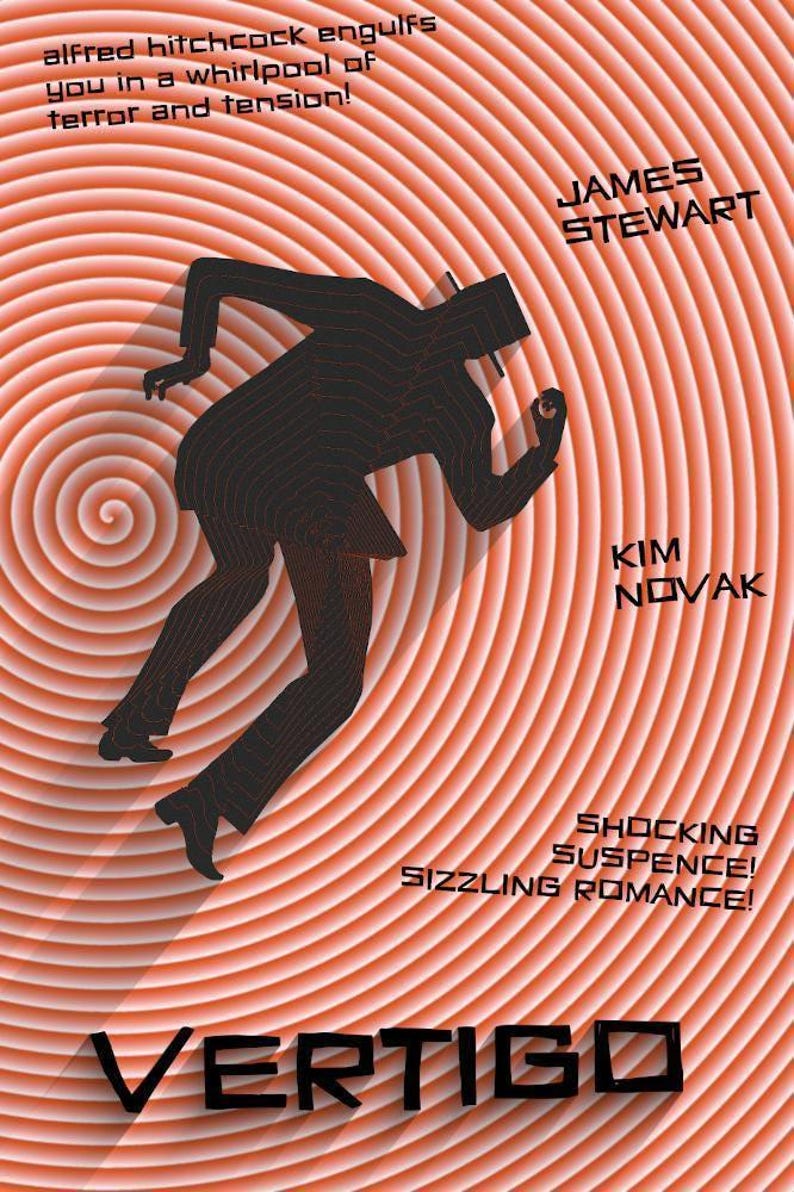 Vertigo Movie Poster Remake: 1958 Alfred Hitchcock Film (Digital Download) image 10