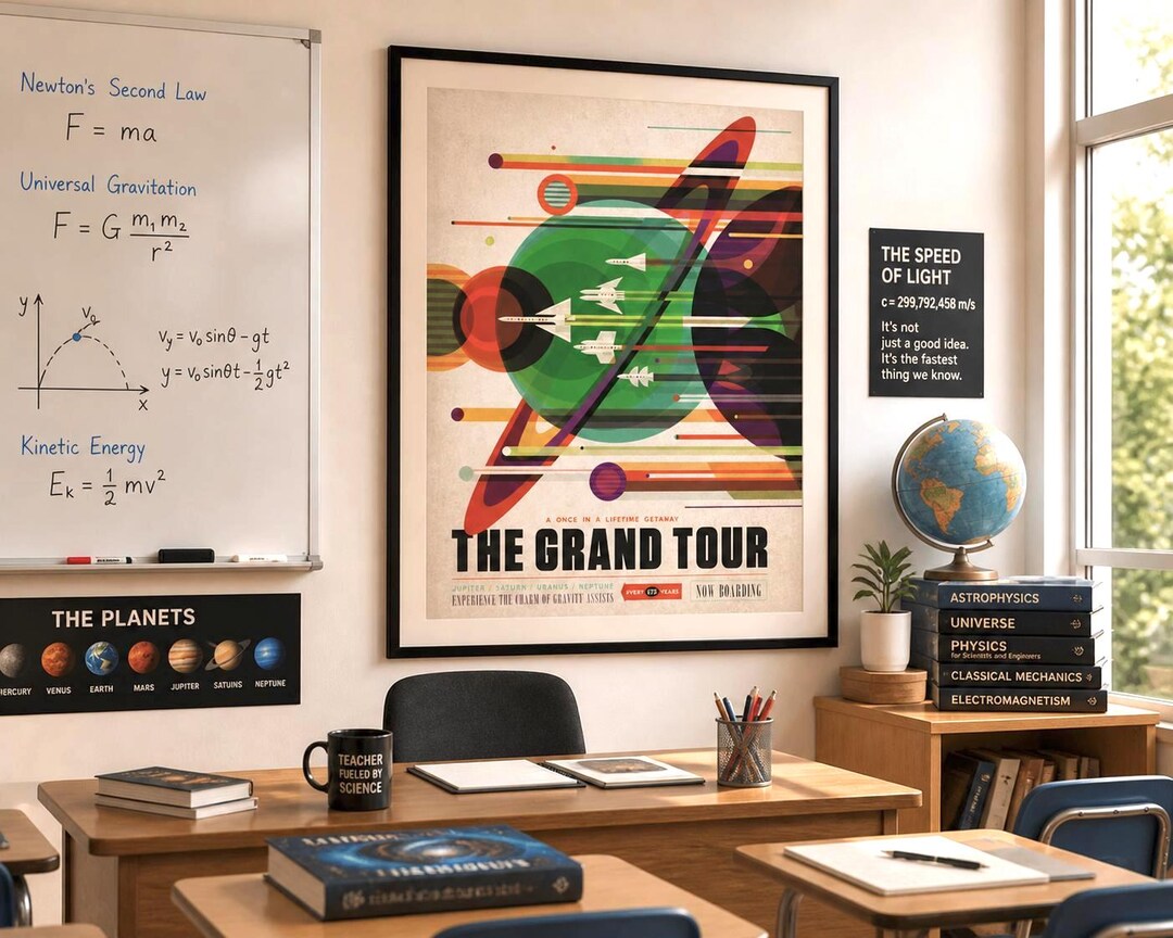 The Grand Tour NASA Poster - Retro Space Travel Art - (digital Download ...