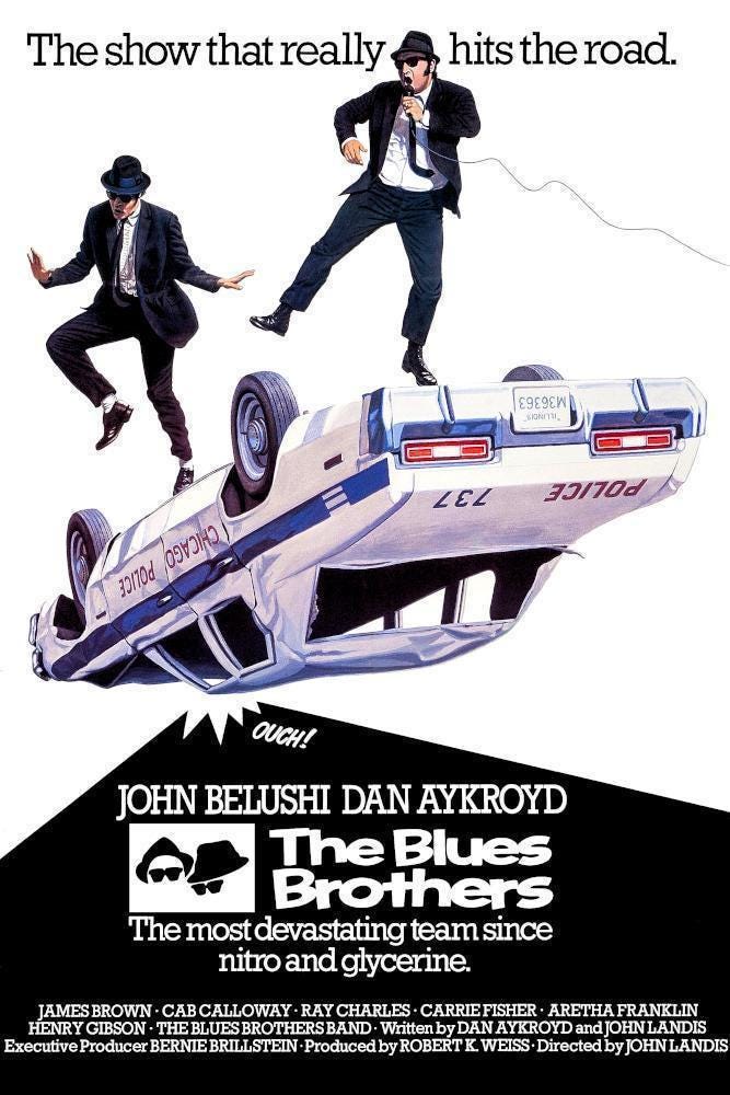 ブルース・ブラザーズ映画ポスター：1980年代のコメディ映画（デジタル
