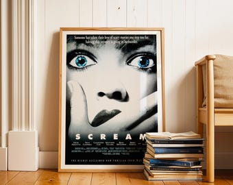 Scream, 1990s Horror Movie Poster, (Digital Download), Printable