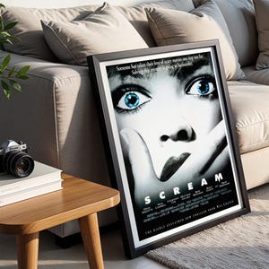 Scream, póster de película de terror de los años 90 (descarga digital) imprimible imagen 5