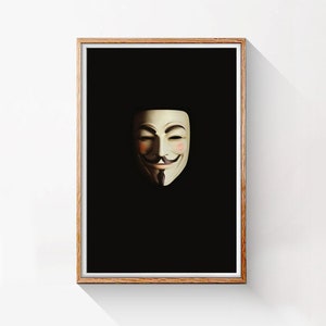 Anonymous Mask Art Board Print for Sale by Weeev