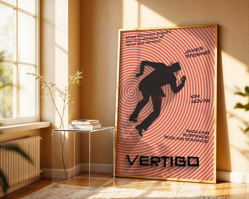 Vertigo Movie Poster Remake: 1958 Alfred Hitchcock Film (Digital Download) image 5