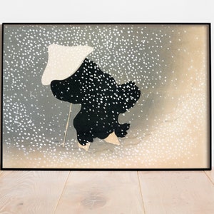 Snow from Momoyogusa, 1909 Kamisaka Sekka artwork, digital art file ready to DOWNLOAD & PRINT!