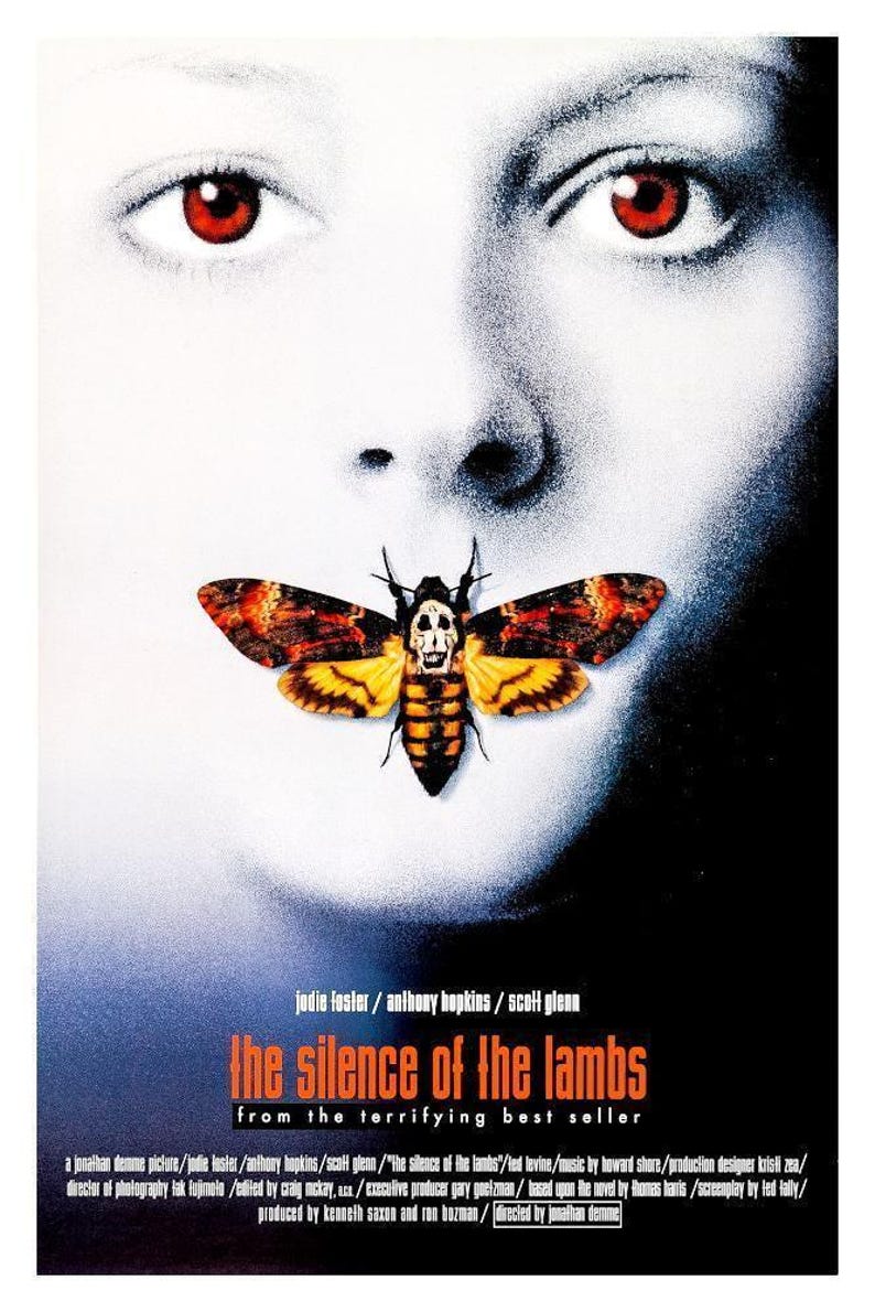 The Silence of the Lambs, 1990s Horror Movie Poster, (Digital Download), Printable image 8