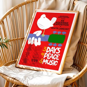 Woodstock 1969 poster - Etsy 日本