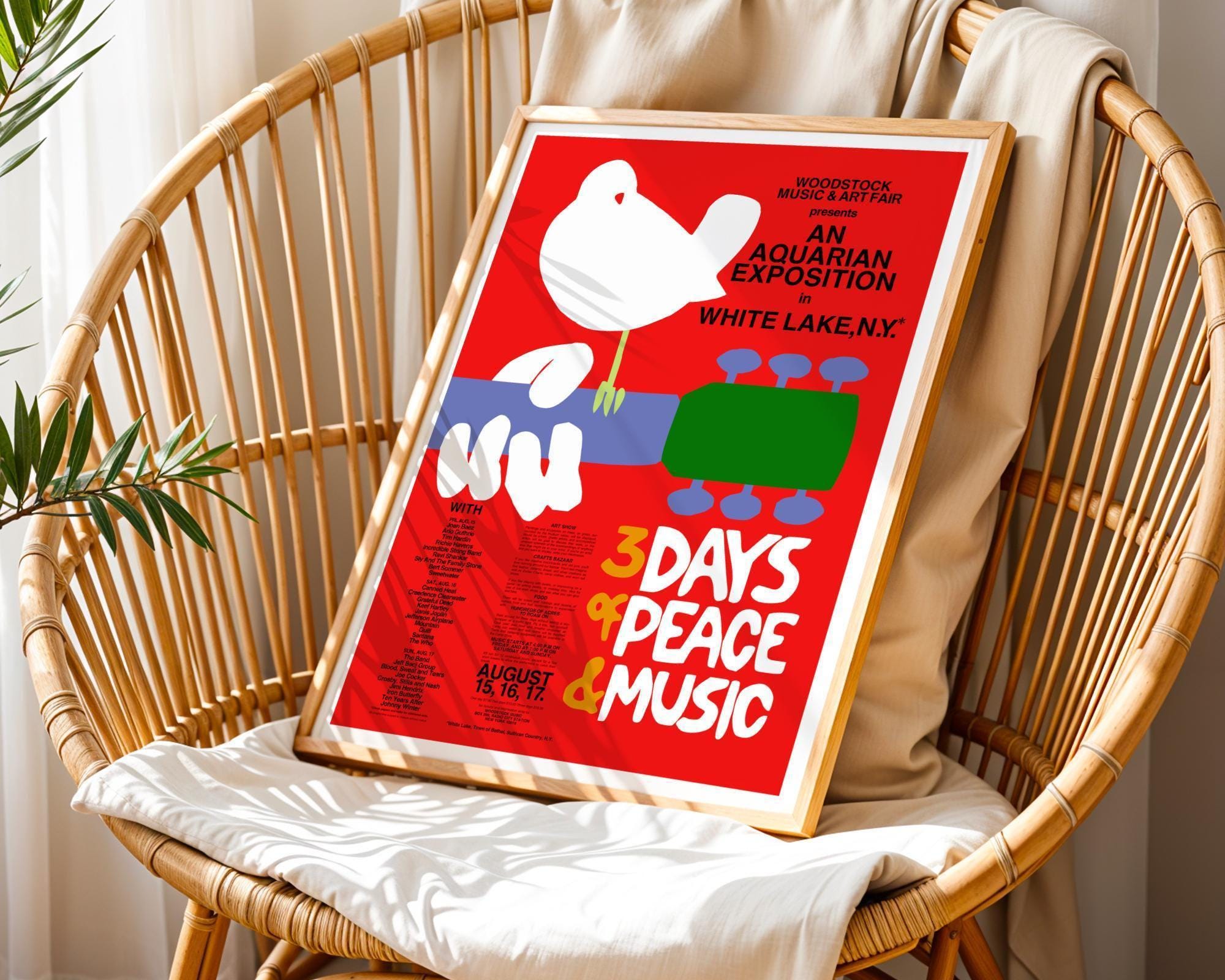アート・デザイン・音楽 wood stock 1969 THE FIRST FESTIVAL Meet The Designer Who Created The Iconic 1969 Woodstock Festival