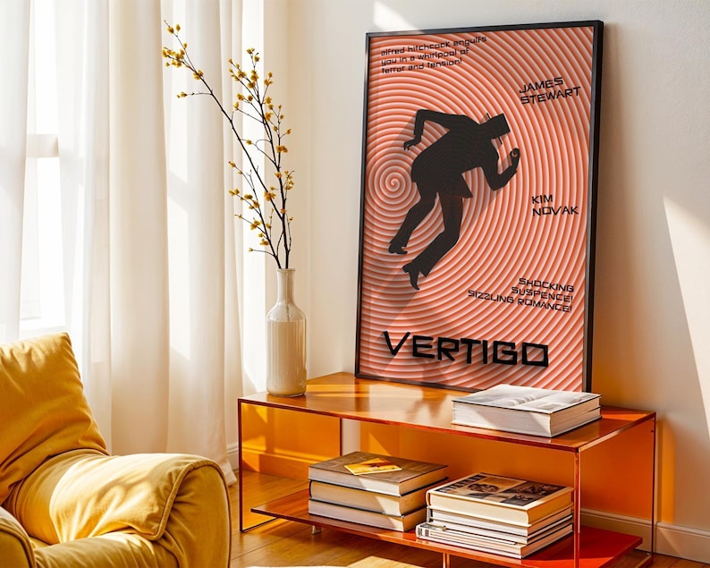 Vertigo Movie Poster Remake: 1958 Alfred Hitchcock Film (Digital Download) image 6
