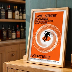Vertigo Movie Poster: 1958 Film Noir Thriller Poster, (Digital Download), Printable image 5