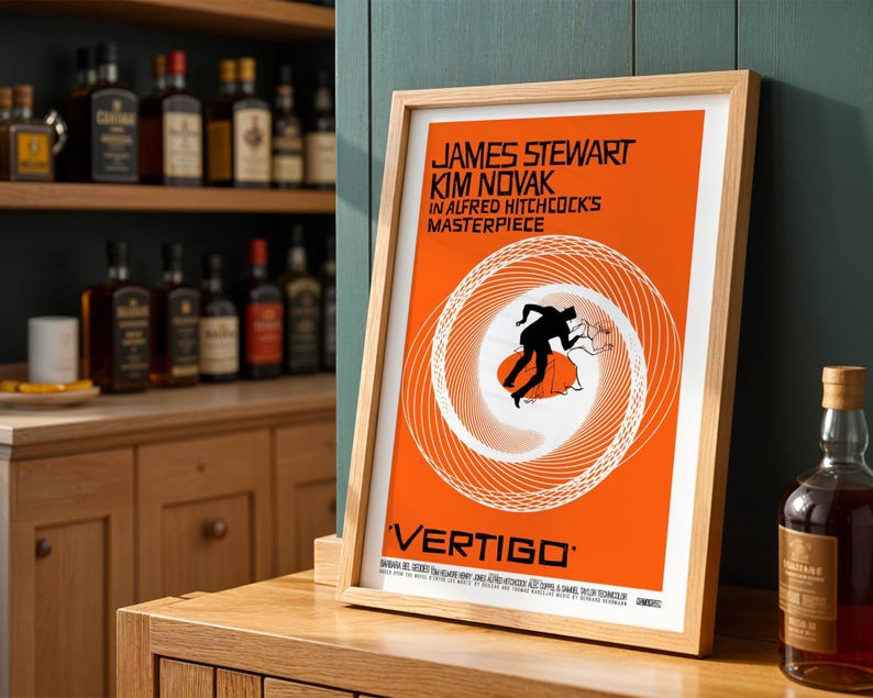 Vertigo Movie Poster: 1958 Film Noir Thriller Poster, (Digital Download), Printable image 5