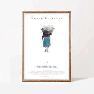 Mrs Doubtfire, 1993 American comedy-drama film original poster, digital poster file, ready to download & print