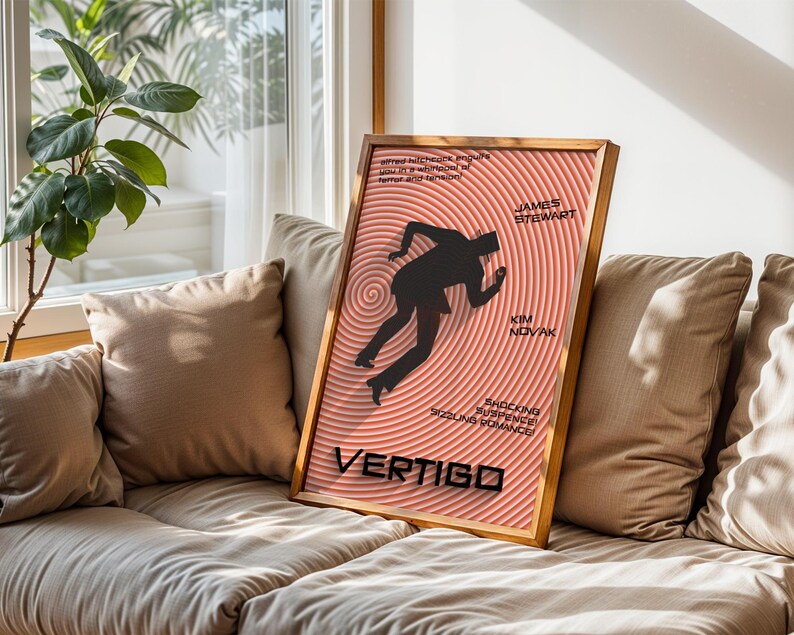 Vertigo Movie Poster Remake: 1958 Alfred Hitchcock Film (Digital Download) image 4