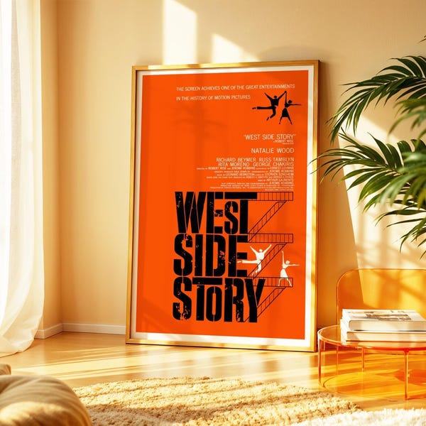 Plakat filmowy West Side Story – film muzyczny z 1961 roku (do pobrania cyfrowego)
