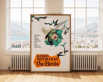 The Birds - Alfred Hitchcock Movie Poster - Original Artwork Remake (Digital Download)
