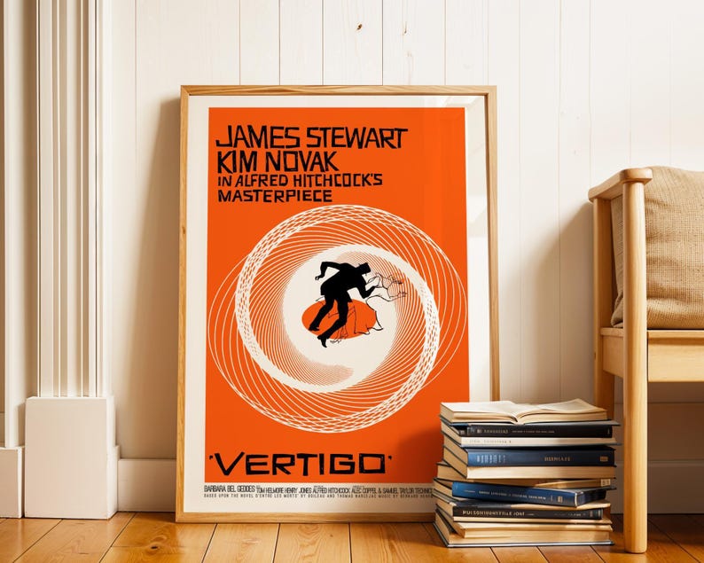Vertigo Movie Poster: 1958 Film Noir Thriller Poster, (Digital Download), Printable image 4