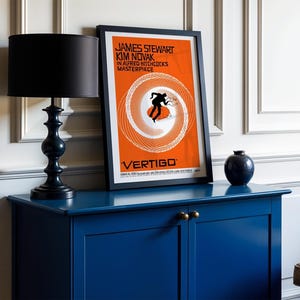 Vertigo Movie Poster: 1958 Film Noir Thriller Poster, (Digital Download), Printable image 3