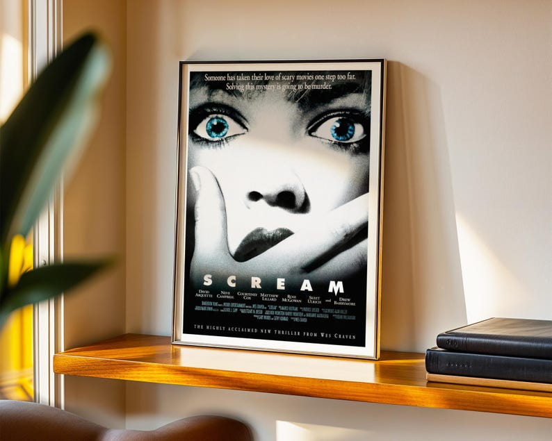Scream, póster de película de terror de los años 90 (descarga digital) imprimible imagen 4