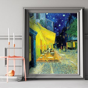 Van Gogh Cafe Terrace at Night Print, 1888 Painting (Digital Download)