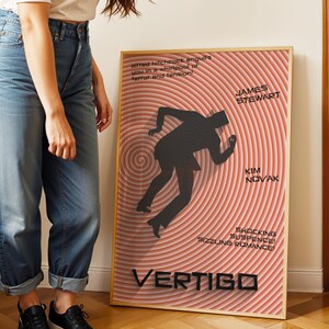 Vertigo Movie Poster Remake: 1958 Alfred Hitchcock Film (Digital Download) image 2