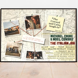 The Italian Job, 1969 British comedy caper film, digital file poster ready to DOWNLOAD & PRINT!