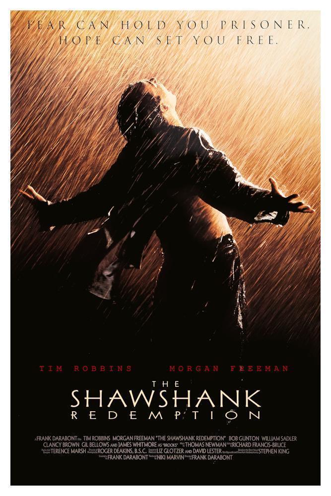 ショーシャンクの空に、1990年代のドラマ映画ポスター（デジタル