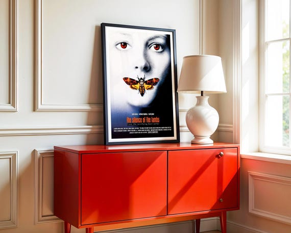 The Silence of the Lambs, 1990s Horror Movie Poster, (Digital Download), Printable