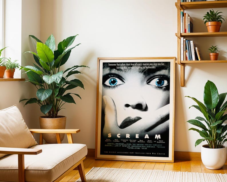 Scream, póster de película de terror de los años 90 (descarga digital) imprimible imagen 3