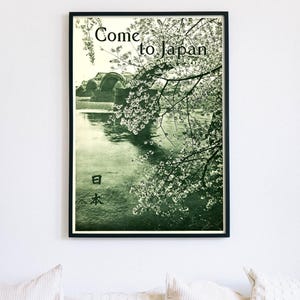 Ven a Japón, cartel publicitario de viaje de los años 30, ¡archivo digital listo para DESCARGAR E IMPRIMIR!