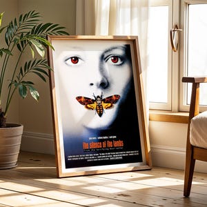 The Silence of the Lambs, 1990s Horror Movie Poster, (Digital Download), Printable image 3
