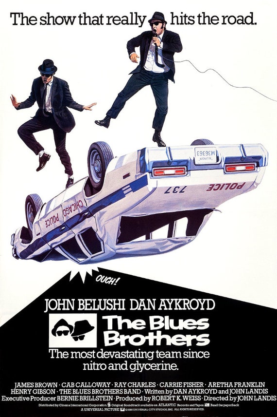 The Blues Brothers Movie Poster: Hand Drawn Digital Art - Israel