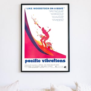 Pacific Vibrations, documental de surf de 1970, ¡archivo de póster digital listo para DESCARGAR E IMPRIMIR!