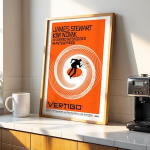 Vertigo Movie Poster: 1958 Film Noir Thriller Poster, (Digital Download), Printable image 1